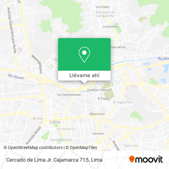 Mapa de Cercado de Lima Jr. Cajamarca 715