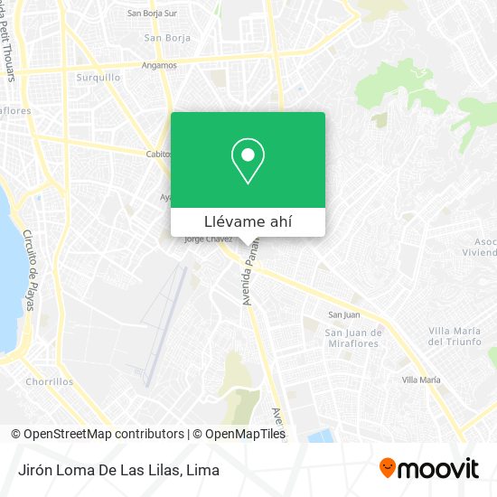 Mapa de Jirón Loma De Las Lilas