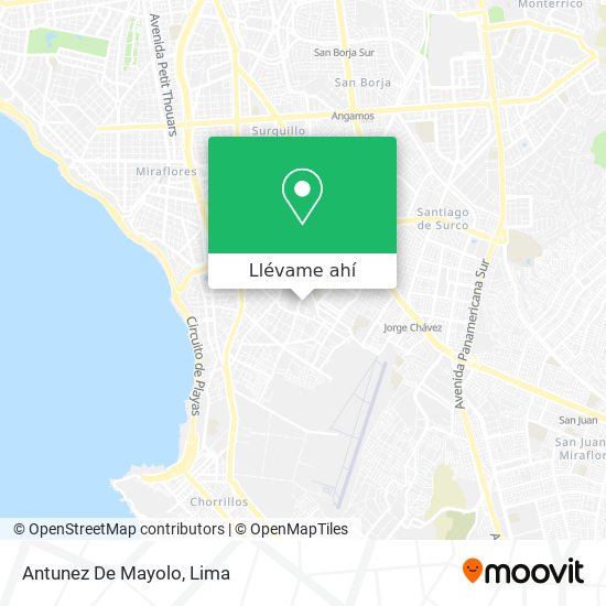 Mapa de Antunez De Mayolo