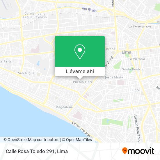 Mapa de Calle Rosa Toledo 291