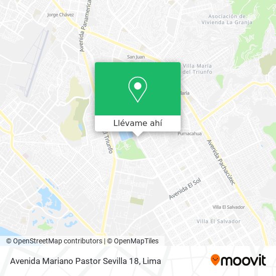 Mapa de Avenida Mariano Pastor Sevilla 18