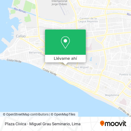 Mapa de Plaza Cívica - Miguel Grau Seminario