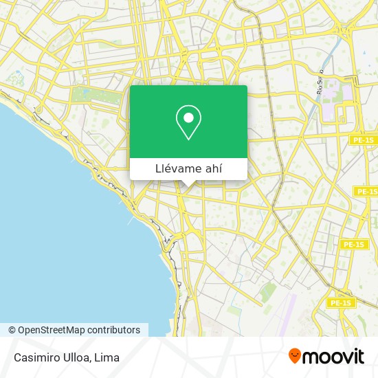 Mapa de Casimiro Ulloa