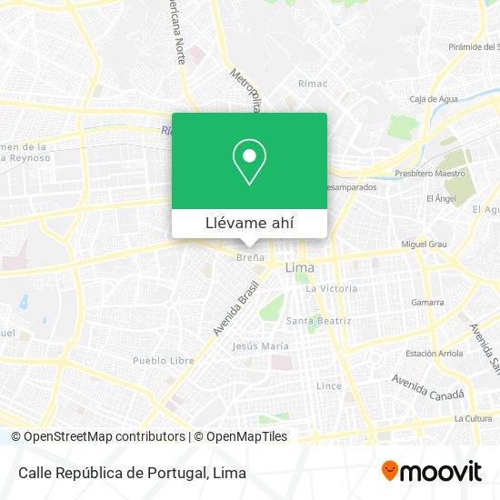 Mapa de Calle República de Portugal