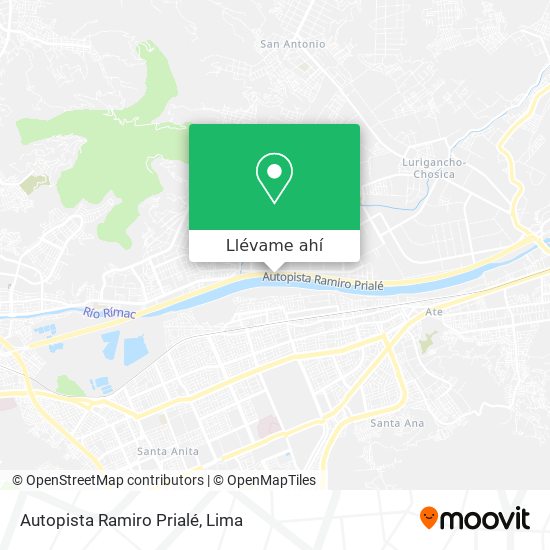 Mapa de Autopista Ramiro Prialé