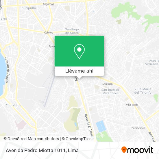 Mapa de Avenida Pedro Miotta 1011