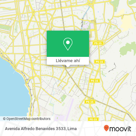Mapa de Avenida Alfredo Benavides 3533