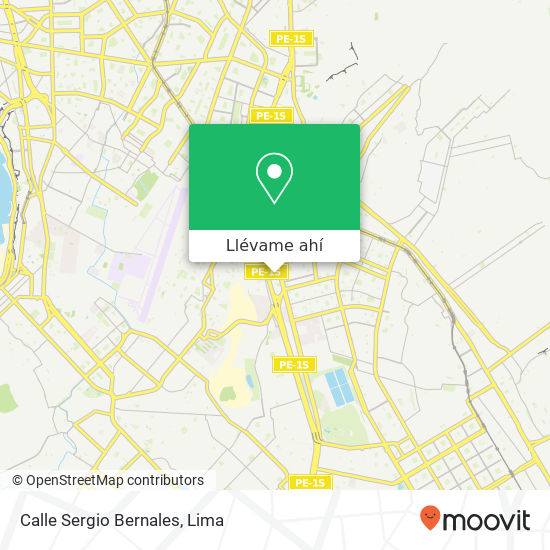 Mapa de Calle Sergio Bernales