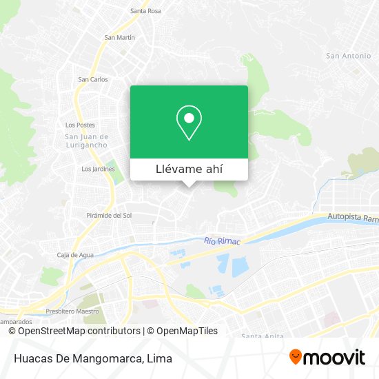 Mapa de Huacas De Mangomarca