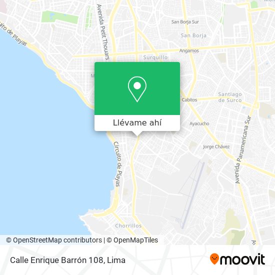 Mapa de Calle Enrique Barrón 108