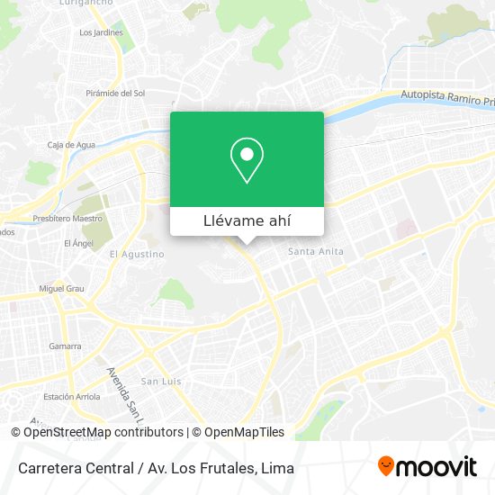 Mapa de Carretera Central / Av. Los Frutales