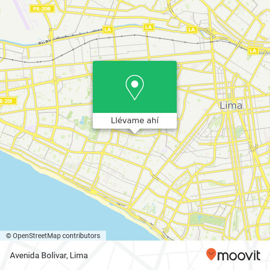 Mapa de Avenida Bolivar
