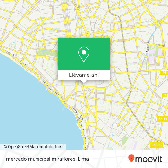 Mapa de mercado municipal miraflores