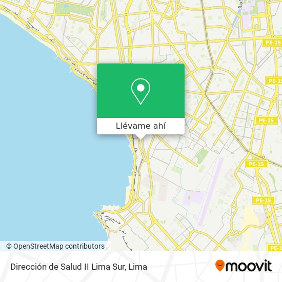 Mapa de Dirección de Salud II Lima Sur
