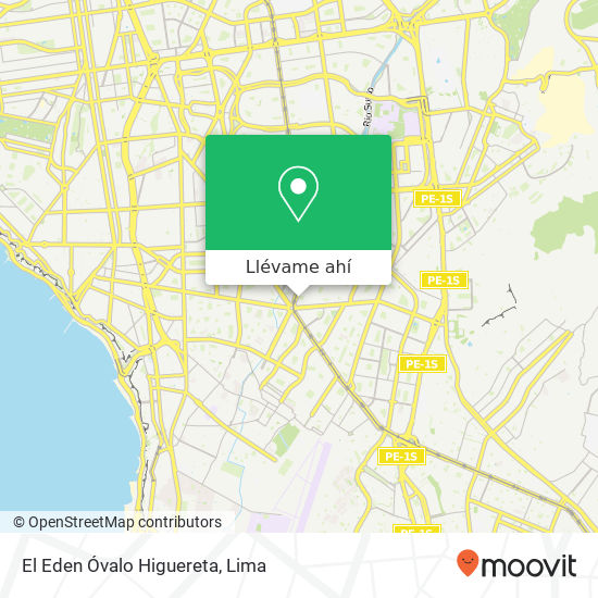 Mapa de El Eden Óvalo Higuereta