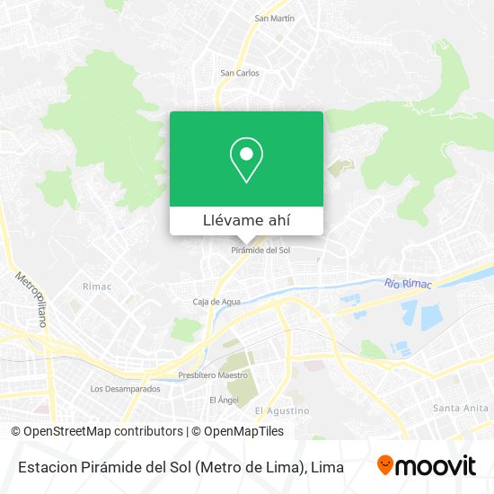 Mapa de Estacion Pirámide del Sol (Metro de Lima)