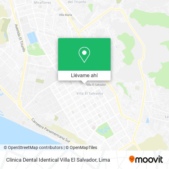 Mapa de Clínica Dental Identical Villa El Salvador