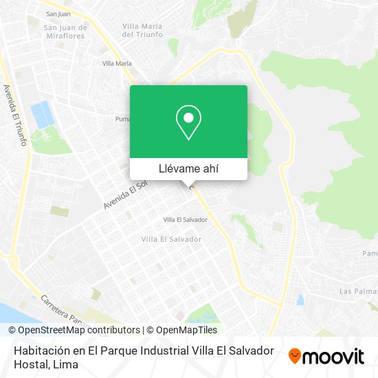 Mapa de Habitación en El Parque Industrial Villa El Salvador Hostal