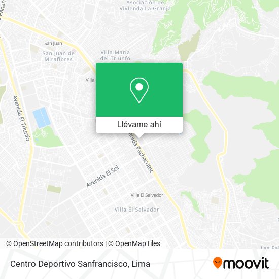 Mapa de Centro Deportivo Sanfrancisco