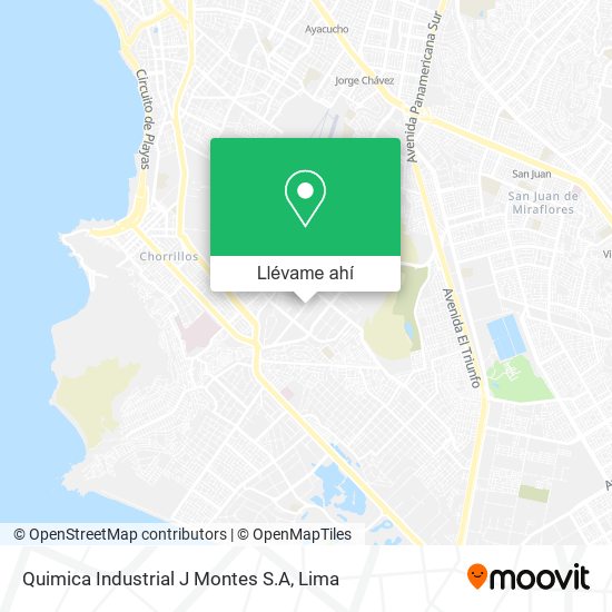 Mapa de Quimica Industrial J Montes S.A