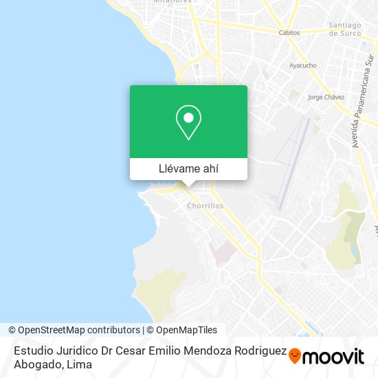 Mapa de Estudio Juridico Dr Cesar Emilio Mendoza Rodriguez Abogado