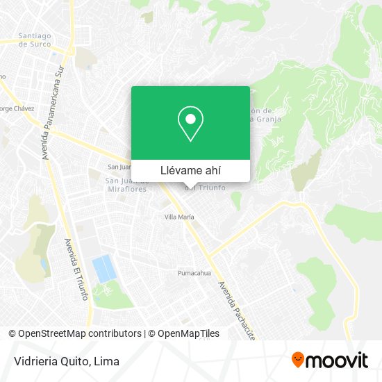 Mapa de Vidrieria Quito