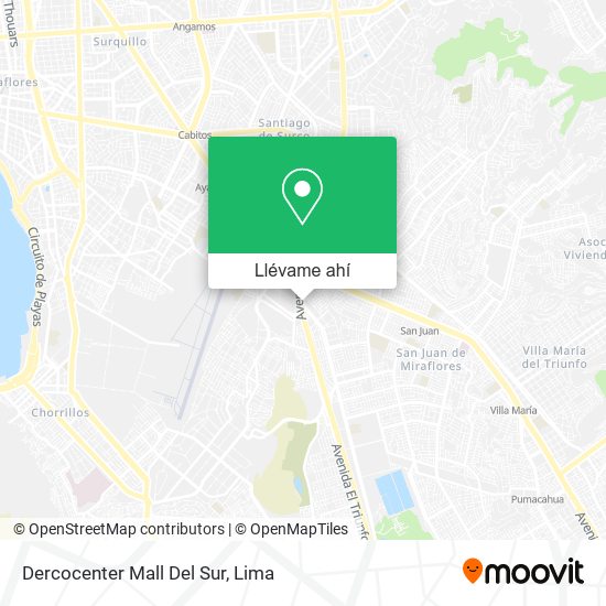 Mapa de Dercocenter Mall Del Sur