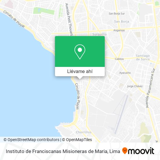 Mapa de Instituto de Franciscanas Misioneras de Maria