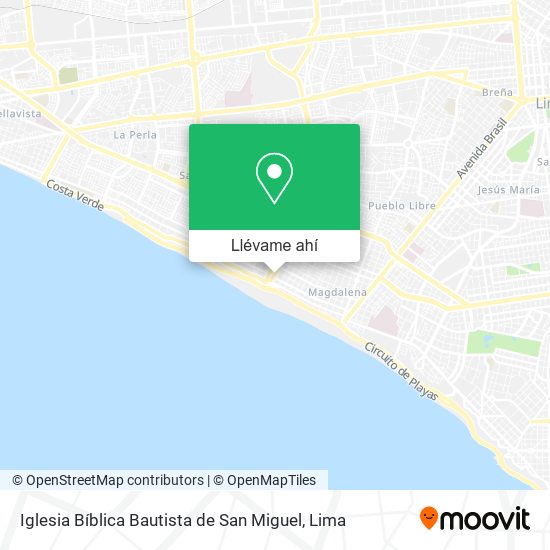 Mapa de Iglesia Bíblica Bautista de San Miguel