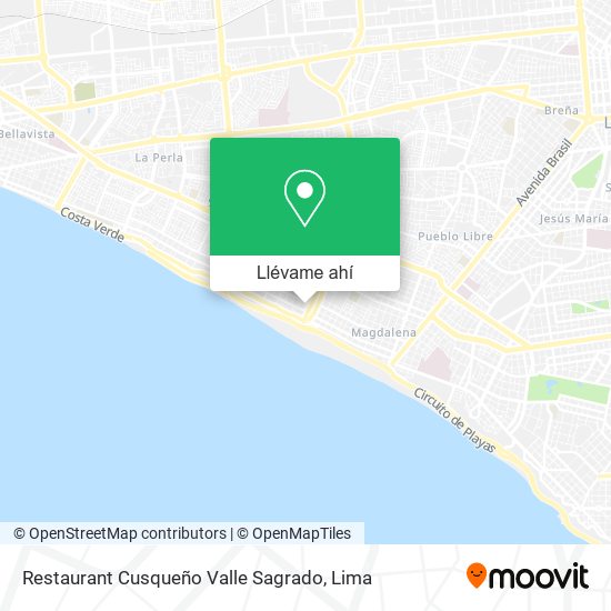 Mapa de Restaurant Cusqueño Valle Sagrado