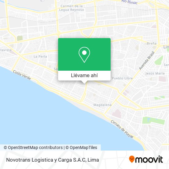 Mapa de Novotrans Logistica y Carga S.A.C