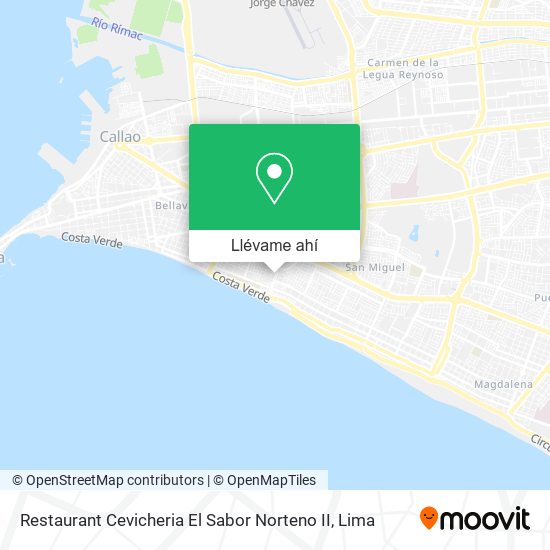 Mapa de Restaurant Cevicheria El Sabor Norteno II
