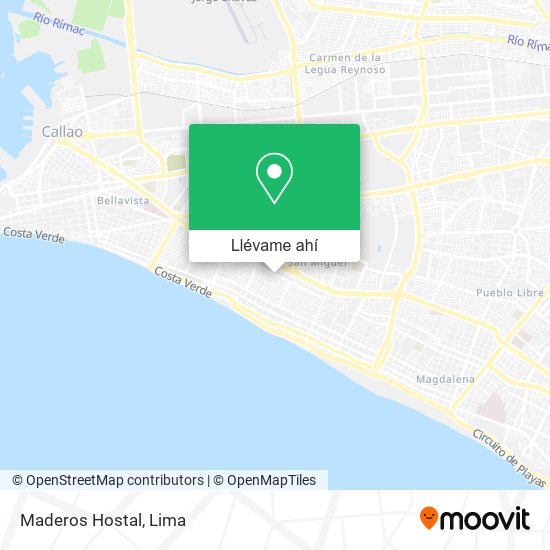 Mapa de Maderos Hostal