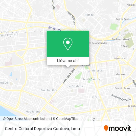 Mapa de Centro Cultural Deportivo Cordova