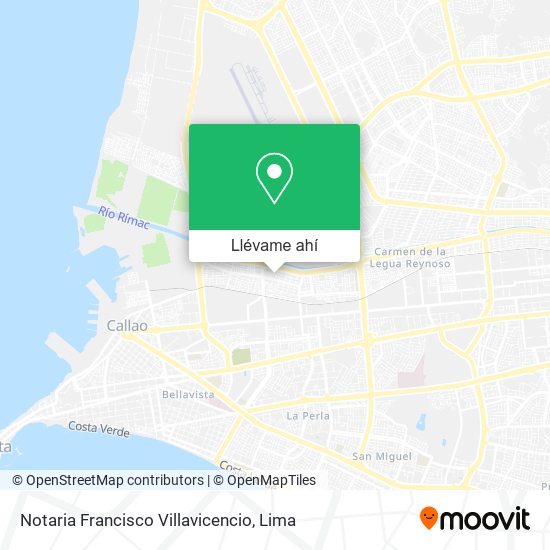 Mapa de Notaria Francisco Villavicencio