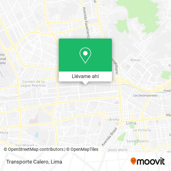 Mapa de Transporte Calero