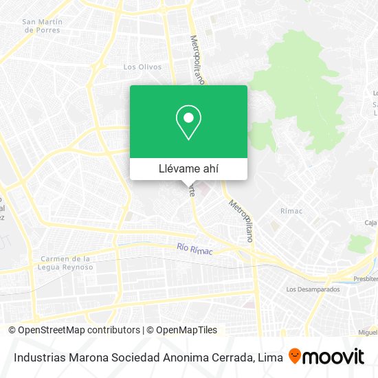 Mapa de Industrias Marona Sociedad Anonima Cerrada