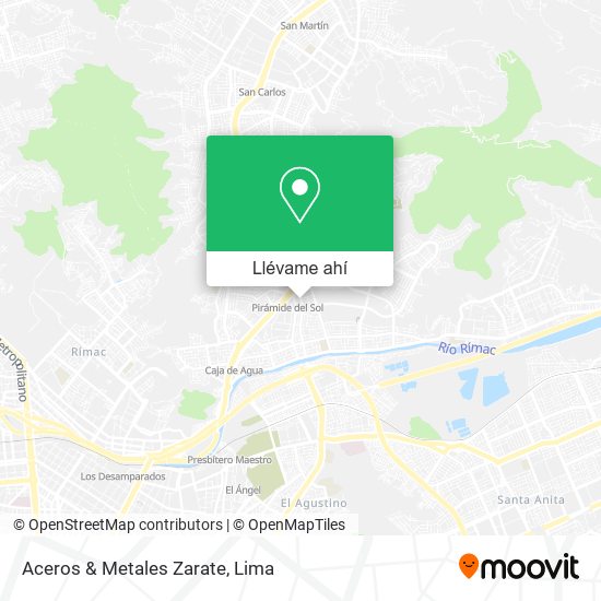 Mapa de Aceros & Metales Zarate