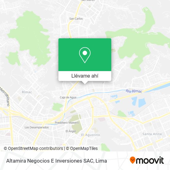 Mapa de Altamira Negocios E Inversiones SAC