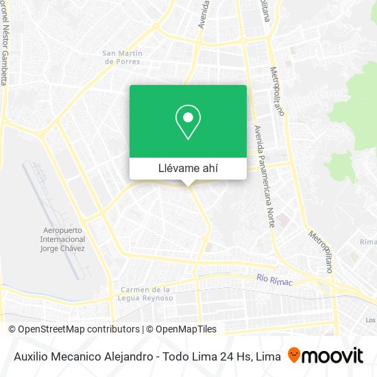Mapa de Auxilio Mecanico Alejandro - Todo Lima 24 Hs
