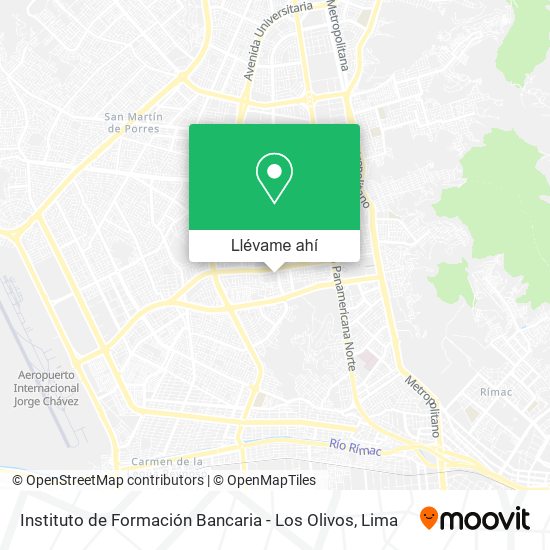 Mapa de Instituto de Formación Bancaria - Los Olivos