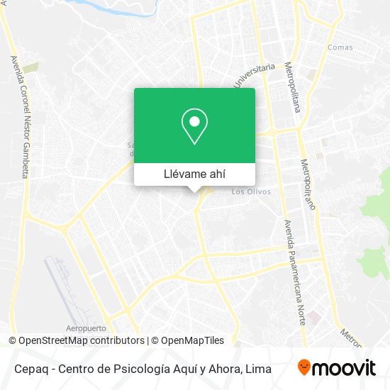 Mapa de Cepaq - Centro de Psicología Aquí y Ahora