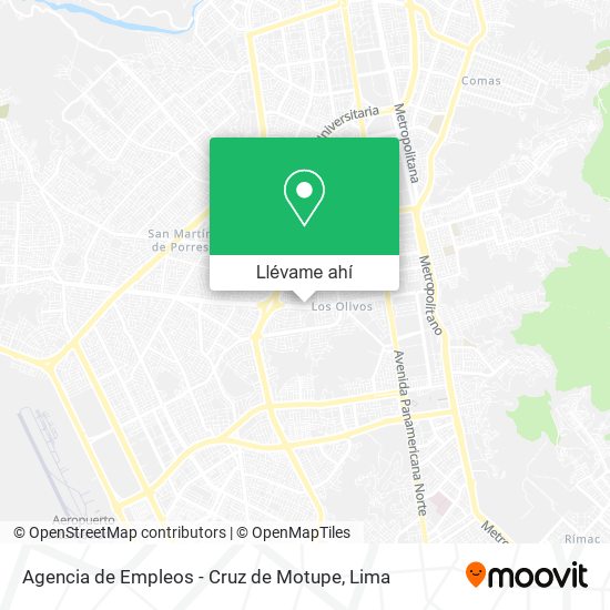 Mapa de Agencia de Empleos - Cruz de Motupe