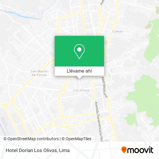 Mapa de Hotel Dorian Los Olivos