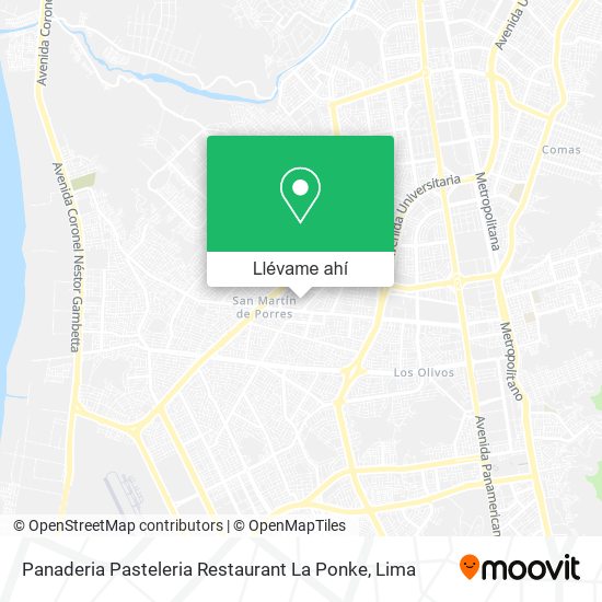 Mapa de Panaderia Pasteleria Restaurant La Ponke