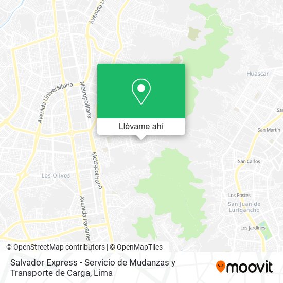 Mapa de Salvador Express - Servicio de Mudanzas y Transporte de Carga