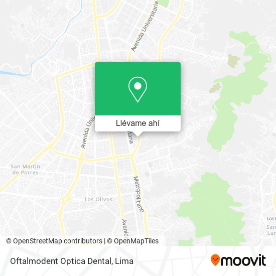 Mapa de Oftalmodent Optica Dental