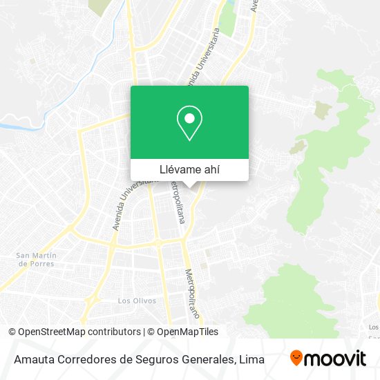 Mapa de Amauta Corredores de Seguros Generales