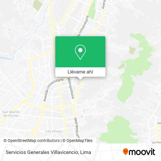 Mapa de Servicios Generales Villavicencio