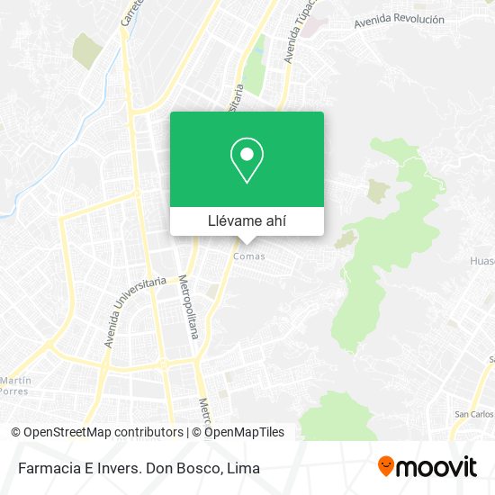 Mapa de Farmacia E Invers. Don Bosco
